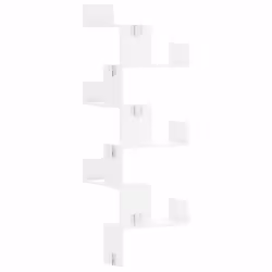 vidaXL Wall Corner Shelf Floating Shelf Rack Wall Shelf White Engineered Wood - white - Additional view 5