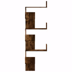 vidaXL Wall Corner Shelf Floating Shelf Wall Shelf Engineered Wood - smoked oak - Additional view 4