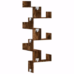 vidaXL Wall Corner Shelf Floating Shelf Wall Shelf Engineered Wood - smoked oak - Additional view 5