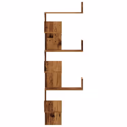 vidaXL Wall Corner Shelf Floating Shelf Wall Shelf Engineered Wood - old wood - Additional view 4