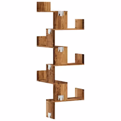 vidaXL Wall Corner Shelf Floating Shelf Wall Shelf Engineered Wood - old wood - Additional view 5