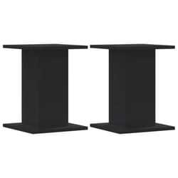 vidaXL Speaker Stands Living Room Speaker Floor Stand 2 pcs Engineered Wood - black, 30 x 30 x 40 cm