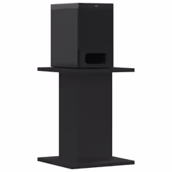 vidaXL Speaker Stands Living Room Speaker Floor Stand 2 pcs Engineered Wood - black, 30 x 30 x 40 cm