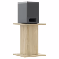 vidaXL Speaker Stands Living Room Speaker Floor Stand 2 pcs Engineered Wood - sonoma oak, 30 x 30 x 40 cm - Additional view 2
