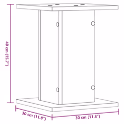 vidaXL Speaker Stands Living Room Speaker Floor Stand 2 pcs Engineered Wood - concrete grey, 30 x 30 x 40 cm - Additional view 3
