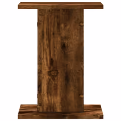 vidaXL Speaker Stands Living Room Speaker Floor Stand 2 pcs Engineered Wood - smoked oak, 30 x 30 x 40 cm - Additional view 4