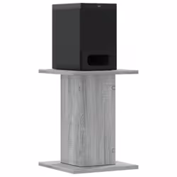 vidaXL Speaker Stands Living Room Speaker Floor Stand 2 pcs Engineered Wood - grey sonoma, 30 x 30 x 40 cm - Additional view 2