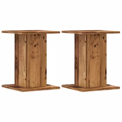 vidaXL Speaker Stands Living Room Speaker Floor Stand 2 pcs Engineered Wood - old wood, 30 x 30 x 40 cm