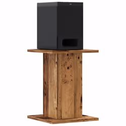 vidaXL Speaker Stands Living Room Speaker Floor Stand 2 pcs Engineered Wood - old wood, 30 x 30 x 40 cm