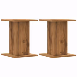 vidaXL Speaker Stands Living Room Speaker Floor Stand 2 pcs Engineered Wood - oak, 30 x 30 x 40 cm