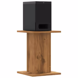 vidaXL Speaker Stands Living Room Speaker Floor Stand 2 pcs Engineered Wood - oak, 30 x 30 x 40 cm