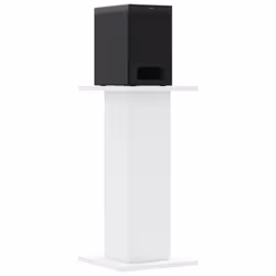 vidaXL Speaker Stands Living Room Speaker Floor Stand 2 pcs Engineered Wood - white, 30 x 30 x 60 cm