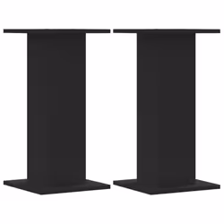 vidaXL Speaker Stands Living Room Speaker Floor Stand 2 pcs Engineered Wood - black, 30 x 30 x 60 cm