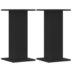 vidaXL Speaker Stands Living Room Speaker Floor Stand 2 pcs Engineered Wood - black, 30 x 30 x 60 cm