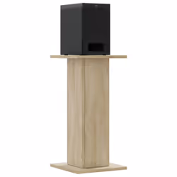 vidaXL Speaker Stands Living Room Speaker Floor Stand 2 pcs Engineered Wood - sonoma oak, 30 x 30 x 60 cm - Additional view 2
