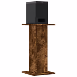 vidaXL Speaker Stands Living Room Speaker Floor Stand 2 pcs Engineered Wood - smoked oak, 30 x 30 x 60 cm - Additional view 2
