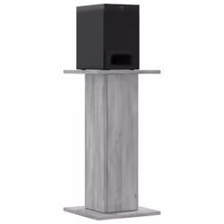 vidaXL Speaker Stands Living Room Speaker Floor Stand 2 pcs Engineered Wood - grey sonoma, 30 x 30 x 60 cm - Additional view 2