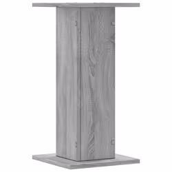 vidaXL Speaker Stands Living Room Speaker Floor Stand 2 pcs Engineered Wood - grey sonoma, 30 x 30 x 60 cm - Additional view 5
