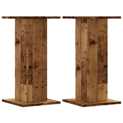 vidaXL Speaker Stands Living Room Speaker Floor Stand 2 pcs Engineered Wood - old wood, 30 x 30 x 60 cm