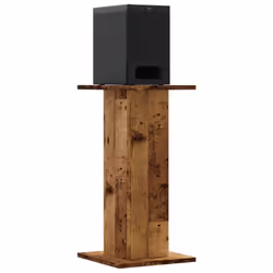 vidaXL Speaker Stands Living Room Speaker Floor Stand 2 pcs Engineered Wood - old wood, 30 x 30 x 60 cm