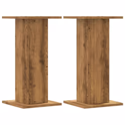 vidaXL Speaker Stands Living Room Speaker Floor Stand 2 pcs Engineered Wood - oak, 30 x 30 x 60 cm
