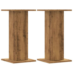 vidaXL Speaker Stands Living Room Speaker Floor Stand 2 pcs Engineered Wood - oak, 30 x 30 x 60 cm