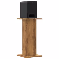 vidaXL Speaker Stands Living Room Speaker Floor Stand 2 pcs Engineered Wood - oak, 30 x 30 x 60 cm