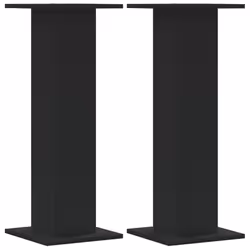 vidaXL Speaker Stands Living Room Speaker Floor Stand 2 pcs Engineered Wood - black, 30 x 30 x 80 cm
