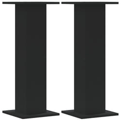 vidaXL Speaker Stands Living Room Speaker Floor Stand 2 pcs Engineered Wood - black, 30 x 30 x 80 cm