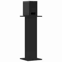 vidaXL Speaker Stands Living Room Speaker Floor Stand 2 pcs Engineered Wood - black, 30 x 30 x 80 cm
