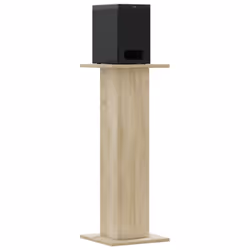 vidaXL Speaker Stands Living Room Speaker Floor Stand 2 pcs Engineered Wood - sonoma oak, 30 x 30 x 80 cm - Additional view 2