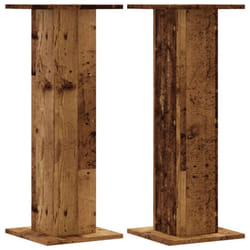 vidaXL Speaker Stands Living Room Speaker Floor Stand 2 pcs Engineered Wood - old wood, 30 x 30 x 80 cm