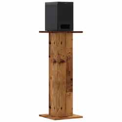 vidaXL Speaker Stands Living Room Speaker Floor Stand 2 pcs Engineered Wood - old wood, 30 x 30 x 80 cm