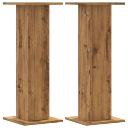 vidaXL Speaker Stands Living Room Speaker Floor Stand 2 pcs Engineered Wood - oak, 30 x 30 x 80 cm