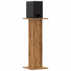 vidaXL Speaker Stands Living Room Speaker Floor Stand 2 pcs Engineered Wood - oak, 30 x 30 x 80 cm