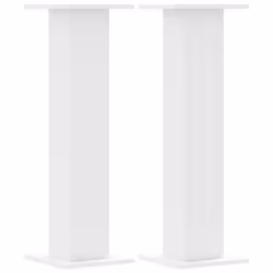 vidaXL Speaker Stands Living Room Speaker Floor Stand 2 pcs Engineered Wood - white, 30 x 30 x 95 cm