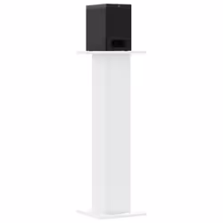 vidaXL Speaker Stands Living Room Speaker Floor Stand 2 pcs Engineered Wood - white, 30 x 30 x 95 cm