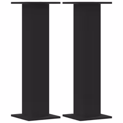 vidaXL Speaker Stands Living Room Speaker Floor Stand 2 pcs Engineered Wood - black, 30 x 30 x 95 cm