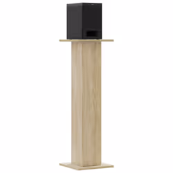 vidaXL Speaker Stands Living Room Speaker Floor Stand 2 pcs Engineered Wood - sonoma oak, 30 x 30 x 95 cm - Additional view 2