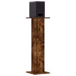 vidaXL Speaker Stands Living Room Speaker Floor Stand 2 pcs Engineered Wood - smoked oak, 30 x 30 x 95 cm - Additional view 2