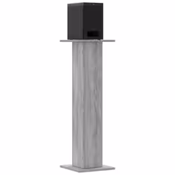 vidaXL Speaker Stands Living Room Speaker Floor Stand 2 pcs Engineered Wood - grey sonoma, 30 x 30 x 95 cm - Additional view 2