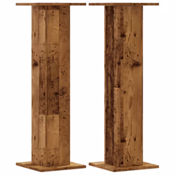 vidaXL Speaker Stands Living Room Speaker Floor Stand 2 pcs Engineered Wood - old wood, 30 x 30 x 95 cm