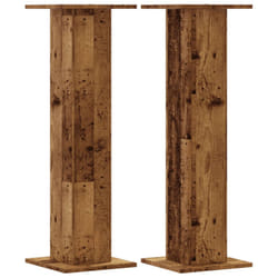 vidaXL Speaker Stands Living Room Speaker Floor Stand 2 pcs Engineered Wood - old wood, 30 x 30 x 95 cm