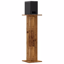 vidaXL Speaker Stands Living Room Speaker Floor Stand 2 pcs Engineered Wood - old wood, 30 x 30 x 95 cm