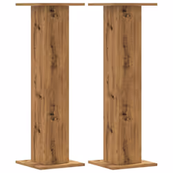 vidaXL Speaker Stands Living Room Speaker Floor Stand 2 pcs Engineered Wood - oak, 30 x 30 x 95 cm