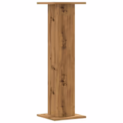 vidaXL Speaker Stands Living Room Speaker Floor Stand 2 pcs Engineered Wood - oak, 30 x 30 x 95 cm - Additional view 5