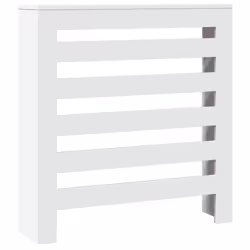 vidaXL Radiator Cover Heater Cover Slats Radiator Shelf White Engineered Wood