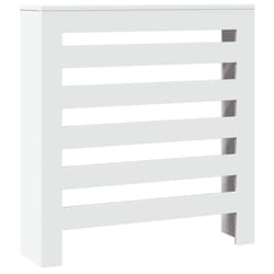 vidaXL Radiator Cover Heater Cover Slats Radiator Shelf White Engineered Wood