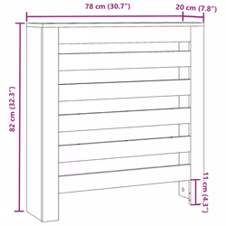 vidaXL Radiator Cover Heater Cover Slats Radiator Shelf White Engineered Wood