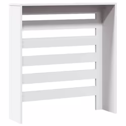 vidaXL Radiator Cover Heater Cover Slats Radiator Shelf White Engineered Wood - Additional view 4